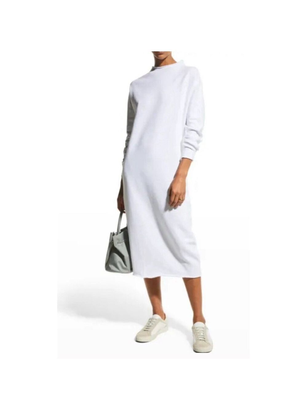 New Frank & Eileen White Isabelle Midi Sweatshirt Dress XS-Minor Flaw